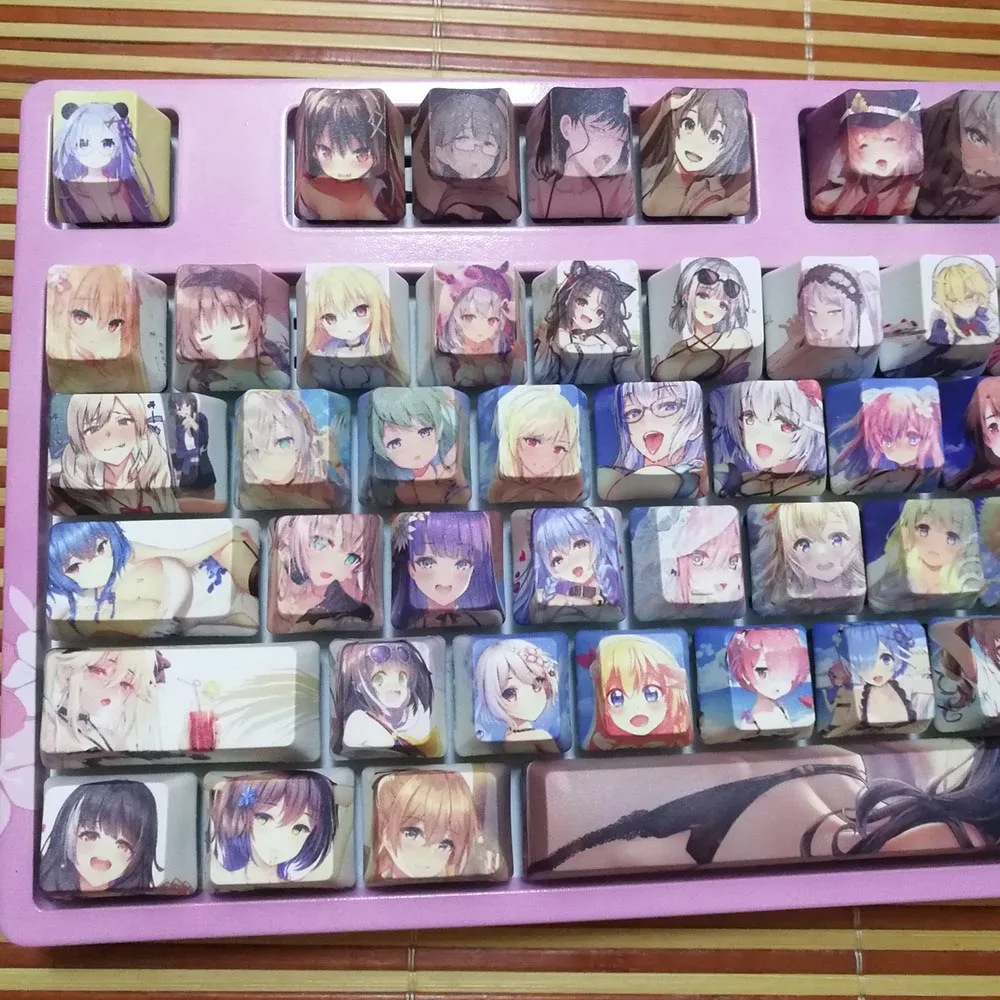 Японские Аниме персонажи дизайн колпачки для клавиш Cherry Mx Переключатель