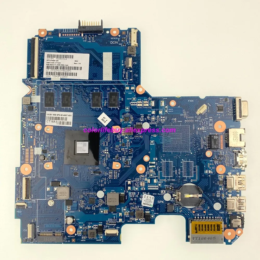 Оригинальная материнская плата для ноутбука HP 14 серии AF 814507 501 001 6050A2731301 MB A01 w E1 6015