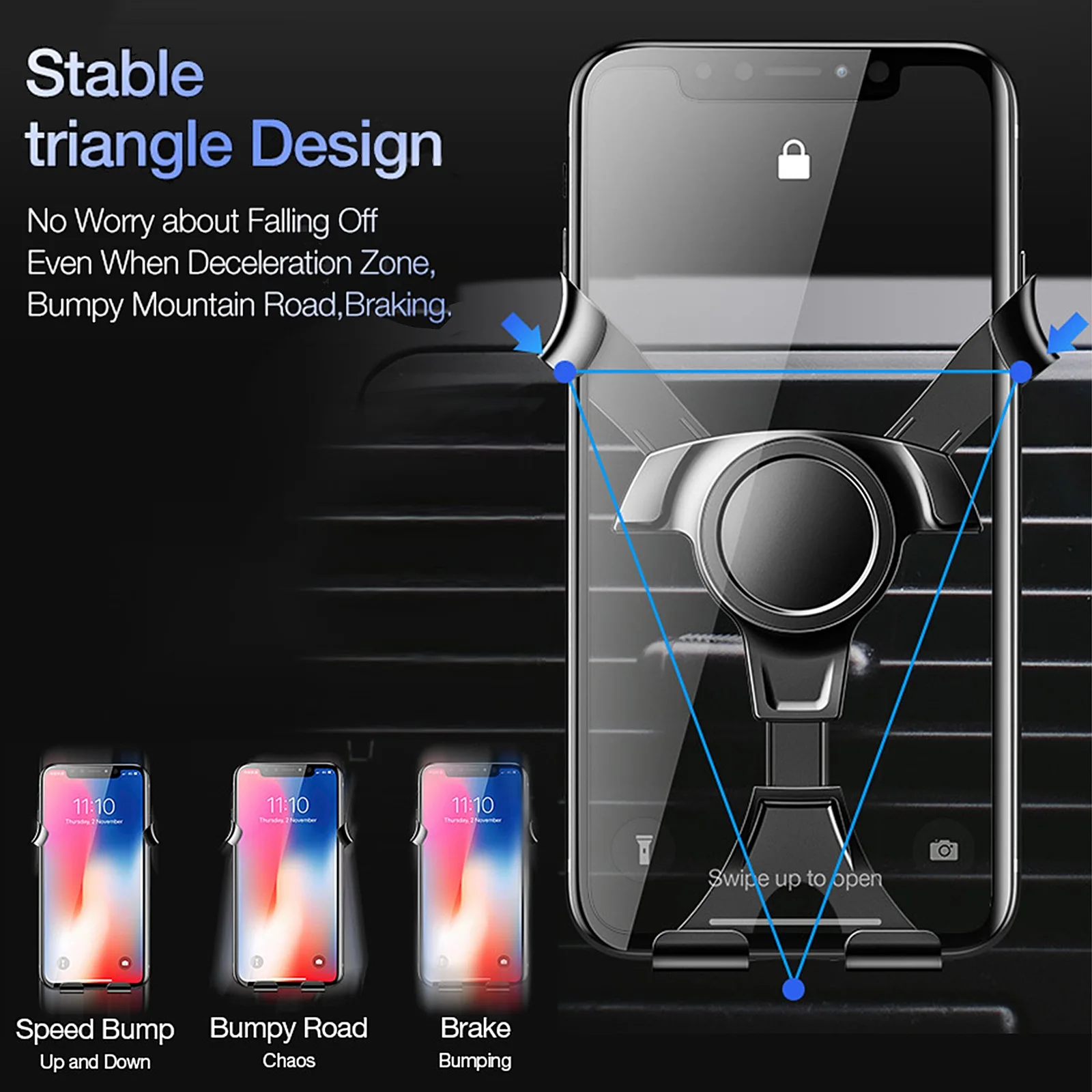 

Universal Gravity Car Phone Holder Stand For Mobile Phone In Car Air Vent Mount Stand For Support Car Holder