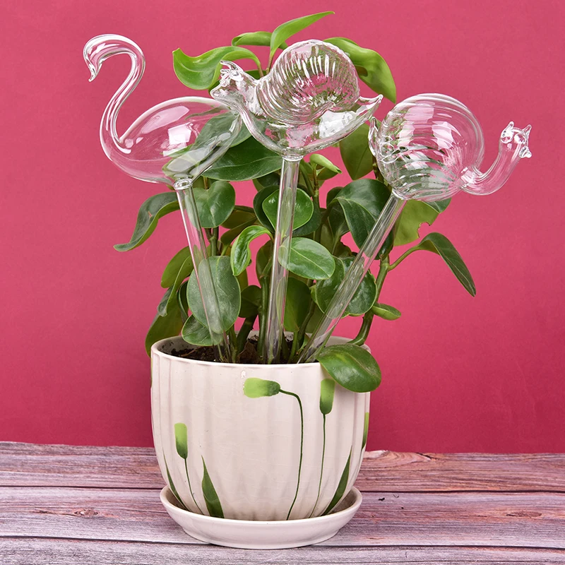 Портативная стеклянная кормушка для растений банки воды самостоятельного