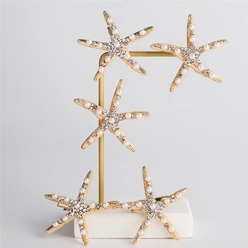 Заколка для волос в виде морской звезды милый зажим Пляжная Милая Морская звезда