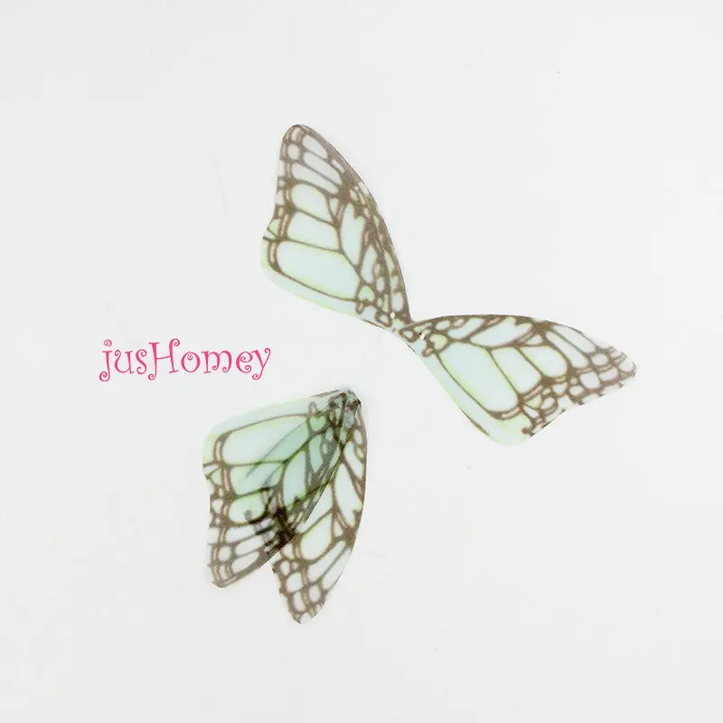 

20 шт., прозрачные шифоновые крылья бабочки, 80 мм