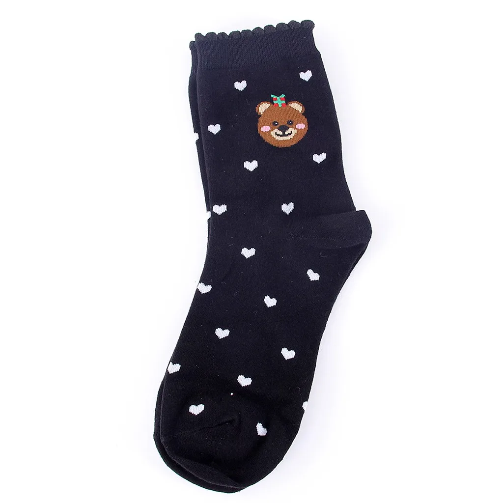 12Pairs  Women socks Casual winter Christmas Socks David's deer Socks Cotton Cartoon Keep Warm lady Socks Christmas Gift