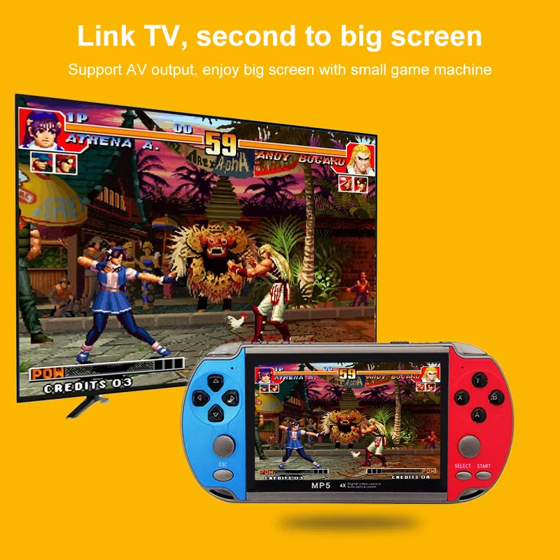 X7 Handheld Game Console 4.3inch Nostalgic 8G Double-rocker Classic 6000 Games GBA NES Retro Mini Video Consoles | Электроника