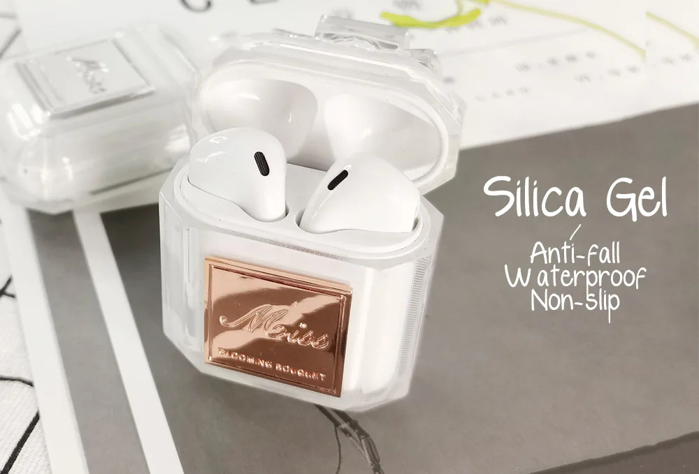 Силиконовый чехол, флакон духов, два цвета, для Airpods 2 1, защитный чехол для наушников, роскошный противоударный и прозрачный мягкий чехол из ТПУ