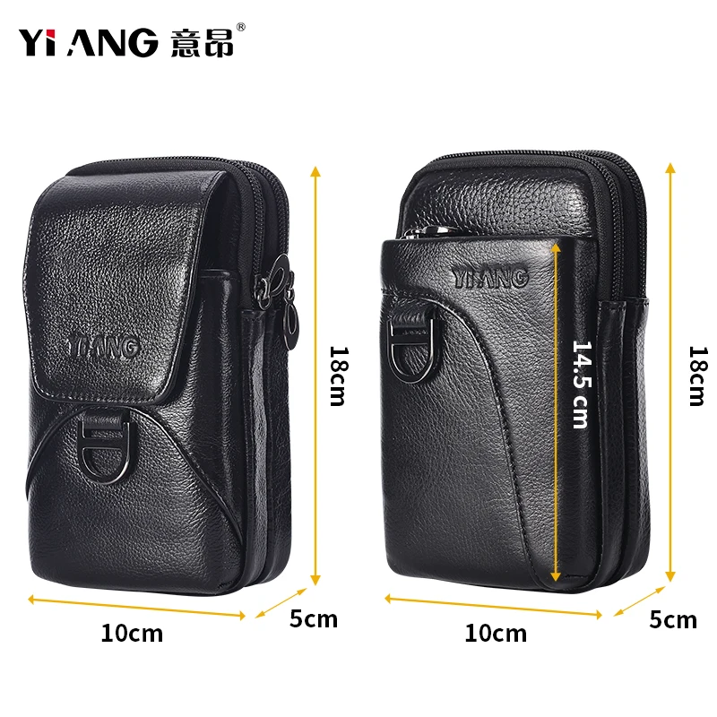Водонепроницаемые Поясные Сумки из натуральной кожи для мужчин маленький