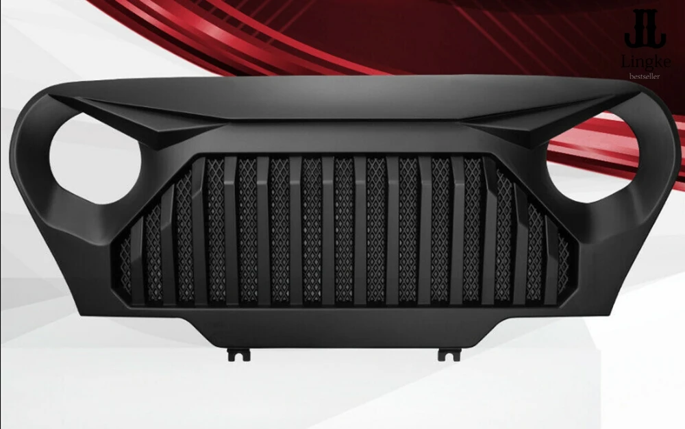 Решетка переднего бампера матовая Черная решетка Angry Bird для Jeep Wrangler TJ 1997