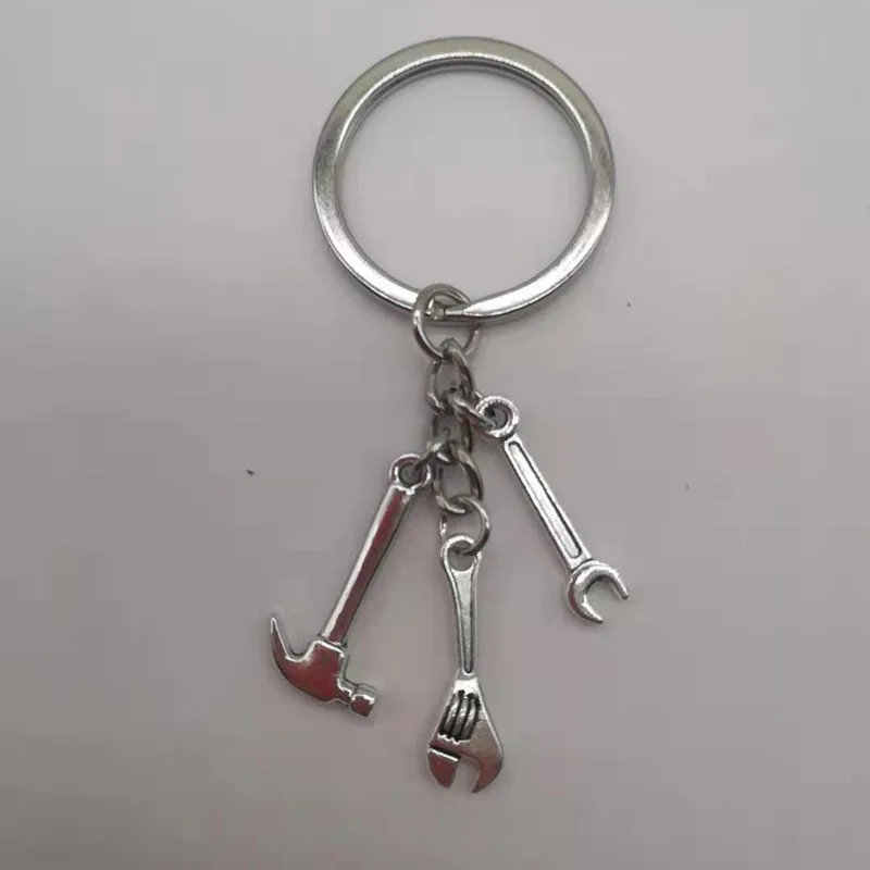 Новинка, если папа не может это исправить, ни один не может DIY инструмент гаечный ключ, правило, модель молотка, брелок для ключей, брелок для ключей, подарок