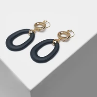 amorita boutique oval vintage simple drop earrings