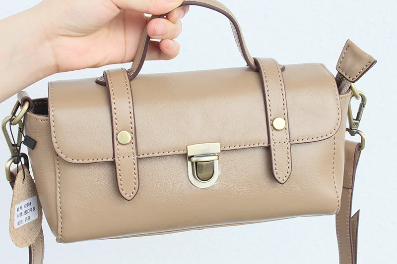 Сумка-мессенджер женская из воловьей кожи винтажная оранжевого цвета 100% | Багаж и