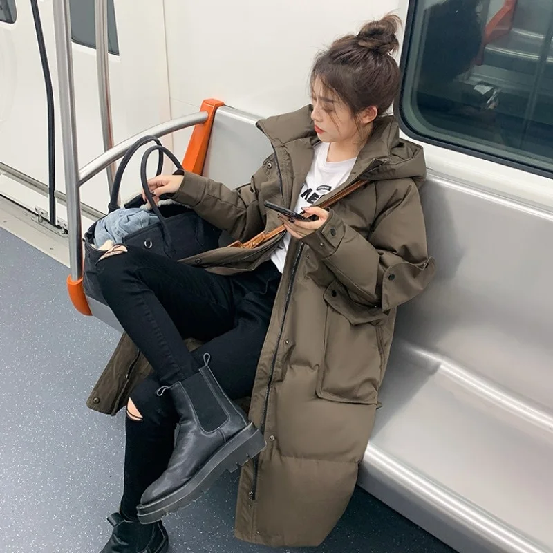Winter Women Loose Parkas Jacket Casual Black Thick Warm Windproof Parkas Coat 2021 Fashion Female outwear Long parkas