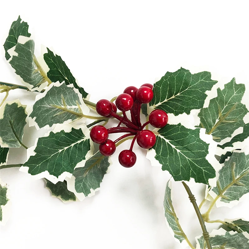 Christmas Rattan Garland Artificial Flowers Garlands Long Hanging for Wall and Home Decoration (Flower/Berry) | Дом и сад