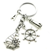 a z letter best friend helm sailing keychain lighthouse key ring key chain ladies mens jewelry