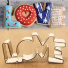 Форма для печенья с надписью LOVE, форма для печенья серии Lover, дизайн из нержавеющей стали, конфетные инструменты