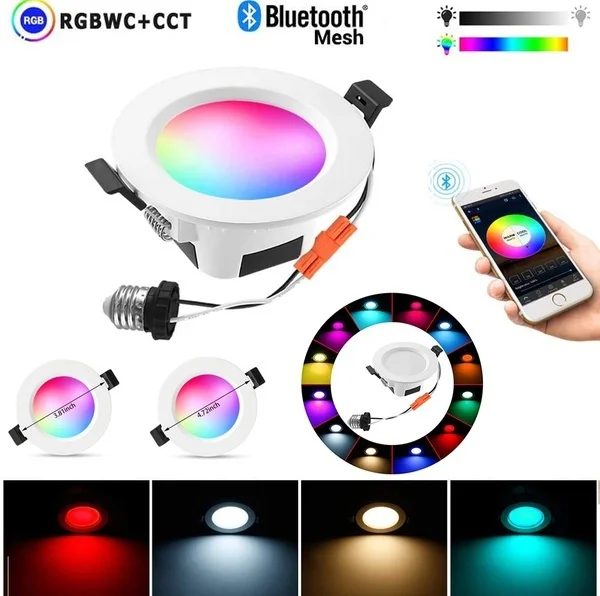 Светодиодный круглый потолочный светильник RGB с дистанционным управлением 5 Вт/9