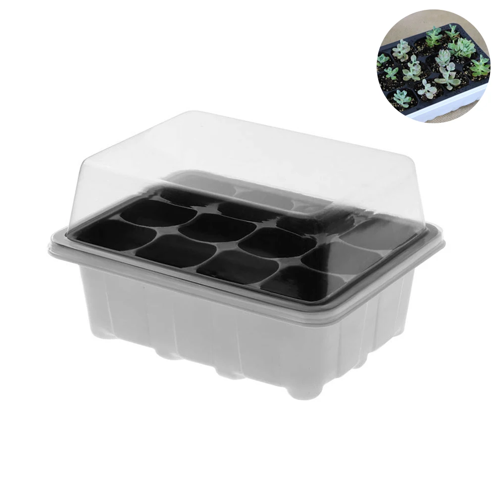 Набор лотков с 6/12 отверстиями для растений ящик проращивания крышкой и