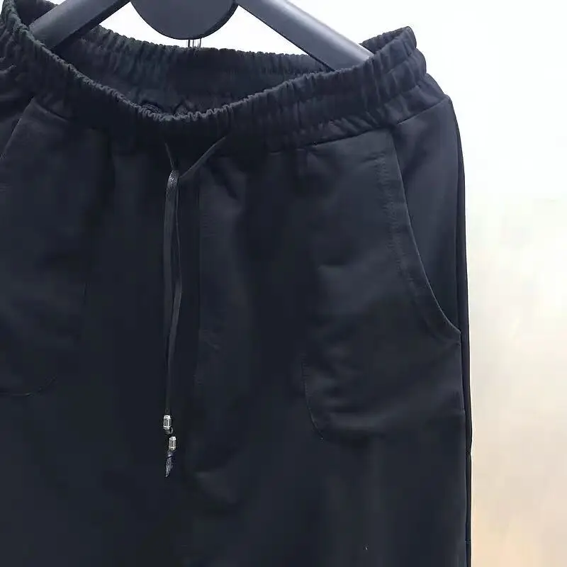Summer New Fashion Men Dark Wind Elastic Loose Harlan Shorts Stylish Brand Ultra-Thin Casual Suspenders Shorts