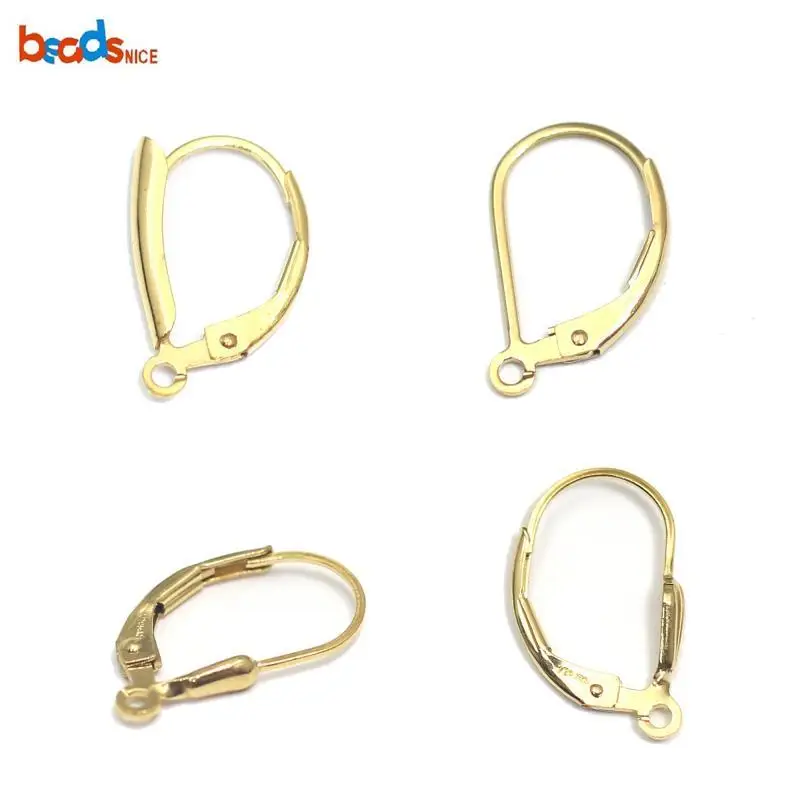 Beadsnice ID40049smt2 Позолоченные провода для ушей женщин компоненты сережек