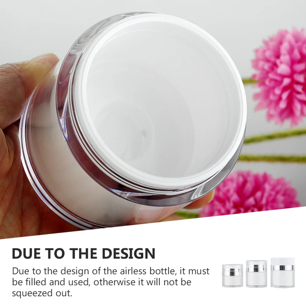 

3Pcs Double-layer Empty Creams Jars Practical Cosmetic Bottles Storage Jars