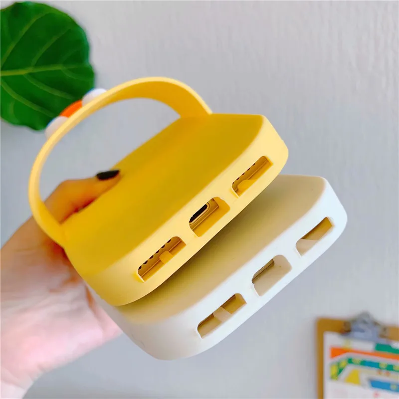 3D Leuke/домашние тапочки с рисунком из мультфильма Brother Gele Eend, Telefoon Gevallen Voor Iphone6 6s 7 8 Plus X XR XS MAX, SiliconenCover