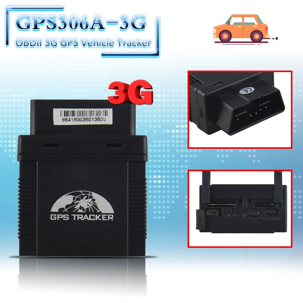 Автомобильный GSM GPS OBD трекер 306A 3G автомобильный диагностический детектор