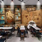 Европейские ретро деревянные текстурированные кофейные фоновые обои для магазина росписи кафе ресторан снэк-бар промышленный Декор настенная бумага 3D