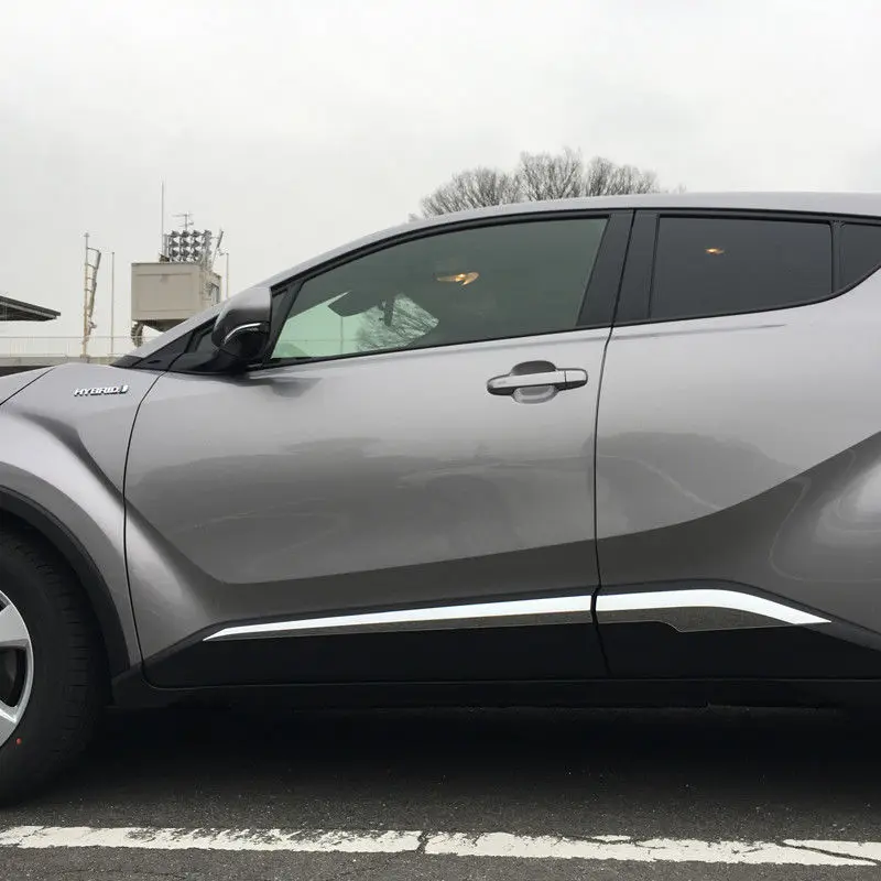 Для Toyota CHR CH R 2016 2017 2018 красный Боковая дверь литья тела полосы стример защита под