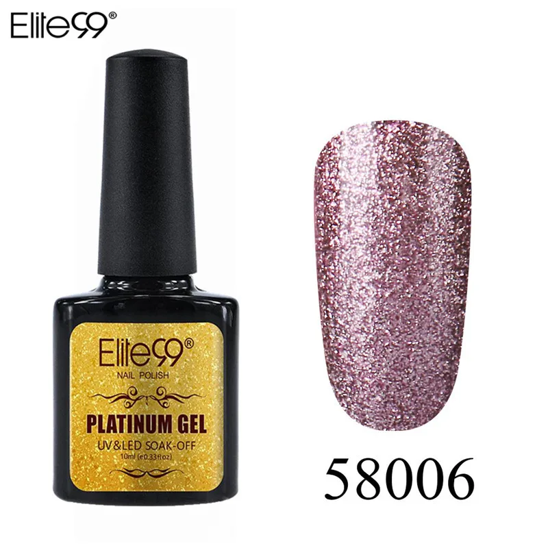 Elite99 10 мл Блестящий УФ-гель для ногтей Platinum Soak Off Nail Art Маникюр гели для ногтей гибридные Лаки гель лак для ногтей набор