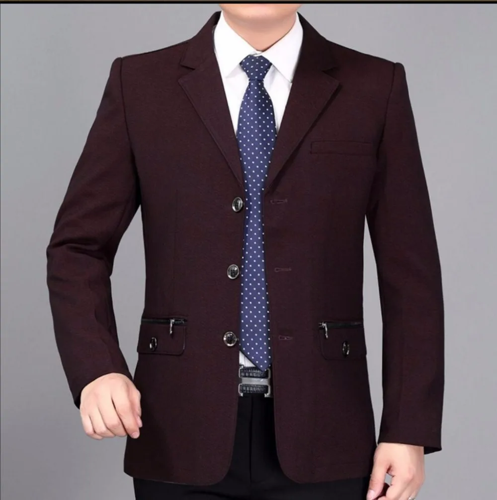 

New M-4xl 2021 Spring Middle-aged Men Casual Jacket Business Suit Jackets Single Breasted Slim Fit Blazer Formal Chinese Clothes