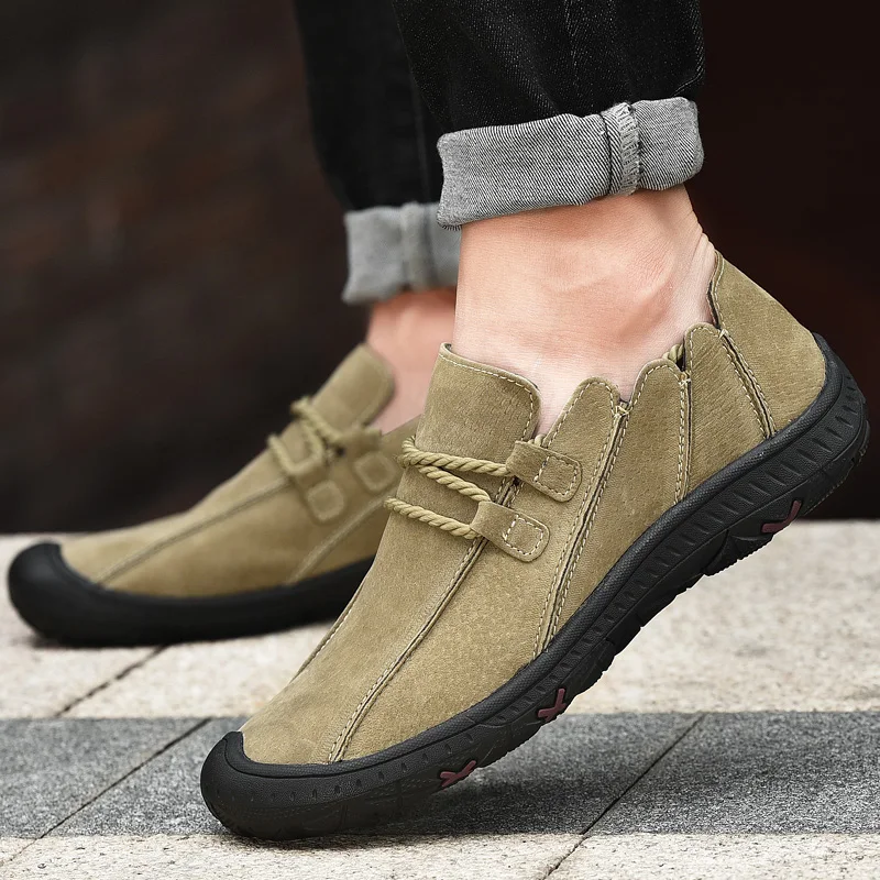 

REETENE Fashion Genuine Leather Loafers For Men Comfort Casual Men'S Loafers Quality Driving Shoes Men Big Size 48 Male Loafers
