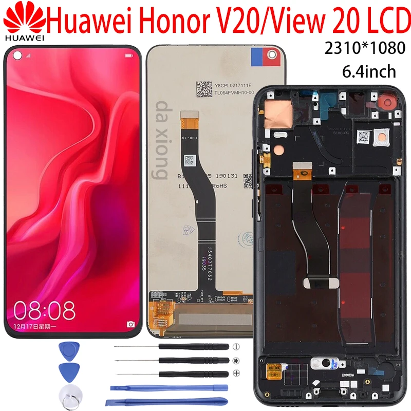 

Original LCD For HUAWEI Honor V20/View 20 lcd Display Touch Screen with Framer nova 4 LCD Display Spare Repair Parts