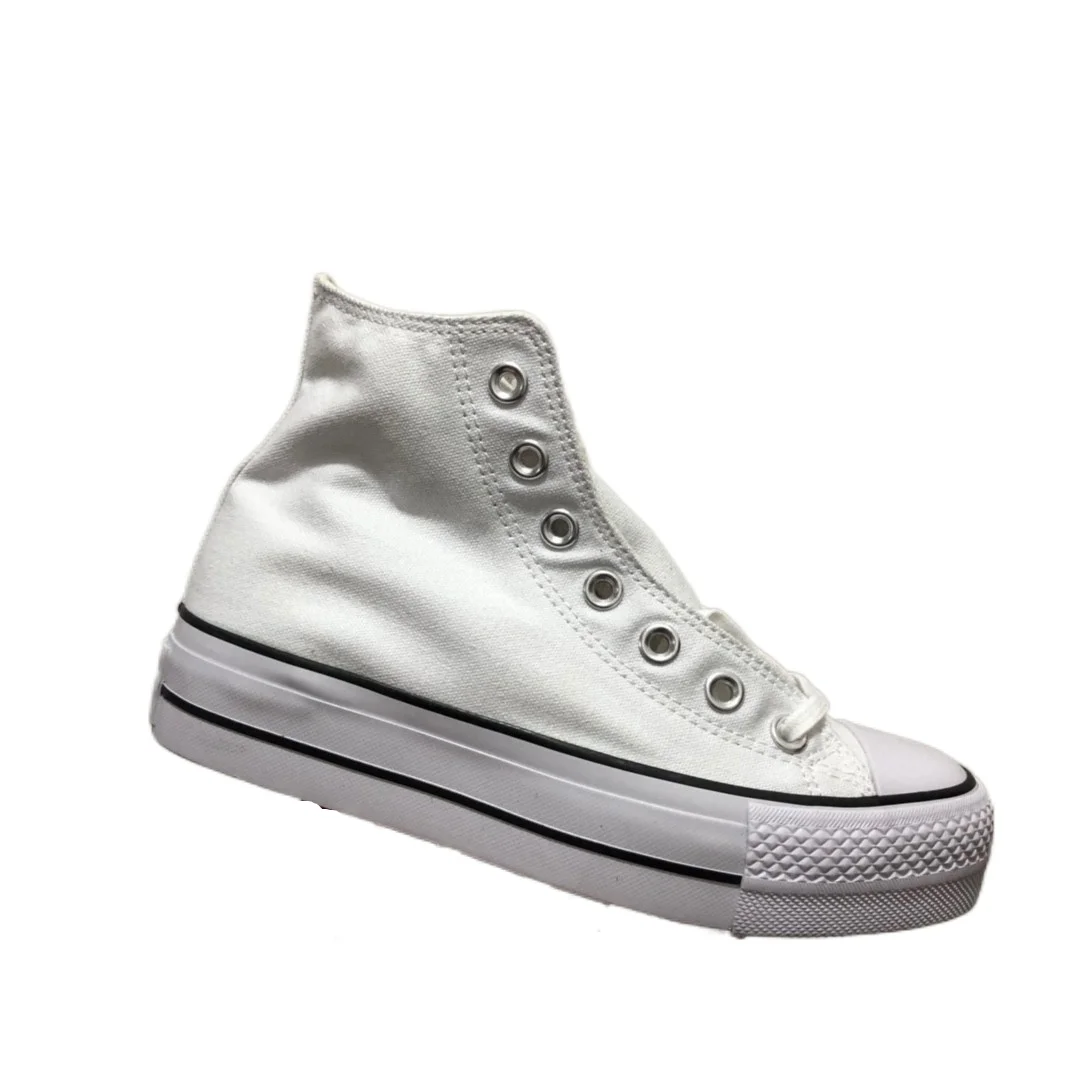 Кеды женские высокие кожаные холщовые кроссовки на массивной вулканизированной