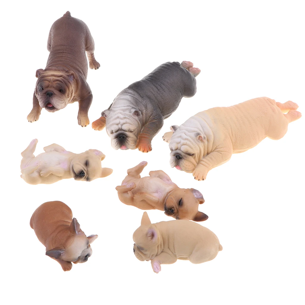 

Set Of 7 Realistic Bulldog Figurines Dog Model Kids Science Learning Toy