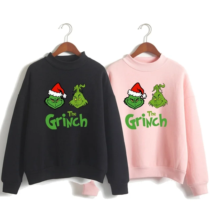 Женский свитер The Grinch, Рождественский пуловер с принтом ужасов, толстовка унисекс