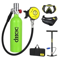 dideep scuba diving cylinder mini 1l oxygen tank set respirator air tank with hand pump for snorkeling breath diving equipment