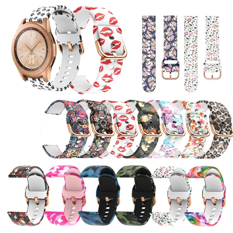 

Ремешок силиконовый для наручных часов, спортивный мягкий браслет для Samsung Galaxy Watch 42 мм Active 2 Watch 3 41 мм Gear, 20 мм