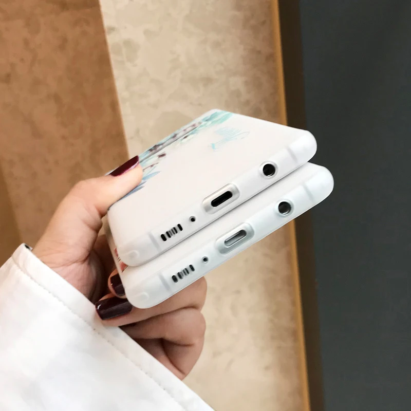 Мягкий чехол YHBBCASES из ТПУ с рельефными мультяшными цветами для Samsung Galaxy S8 S9 S10 Plus