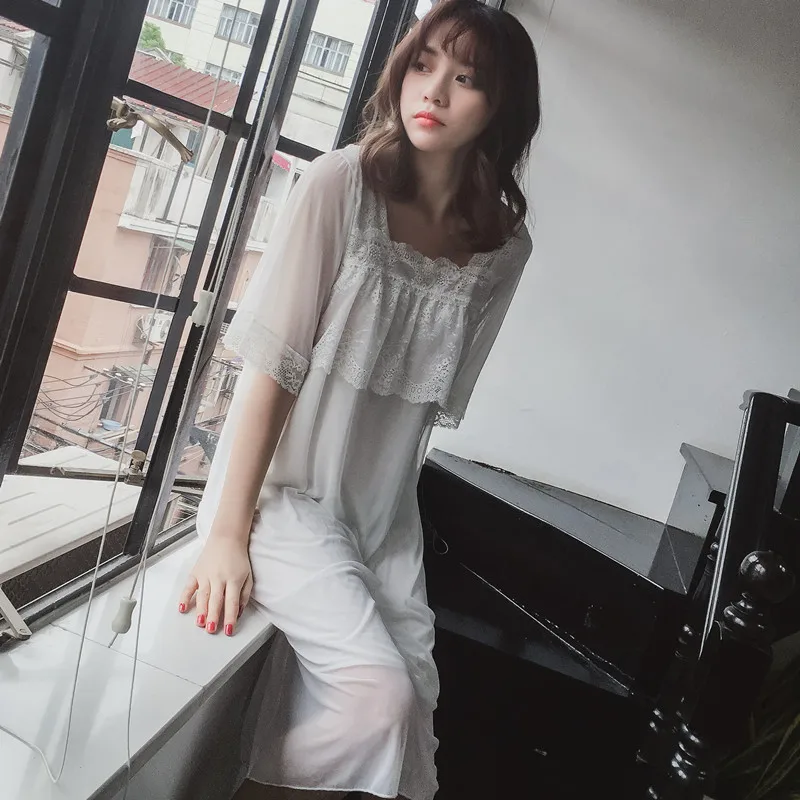 2019 Новая женская Мода Милая Кружевная принцесса богиня-фея красивая ночная