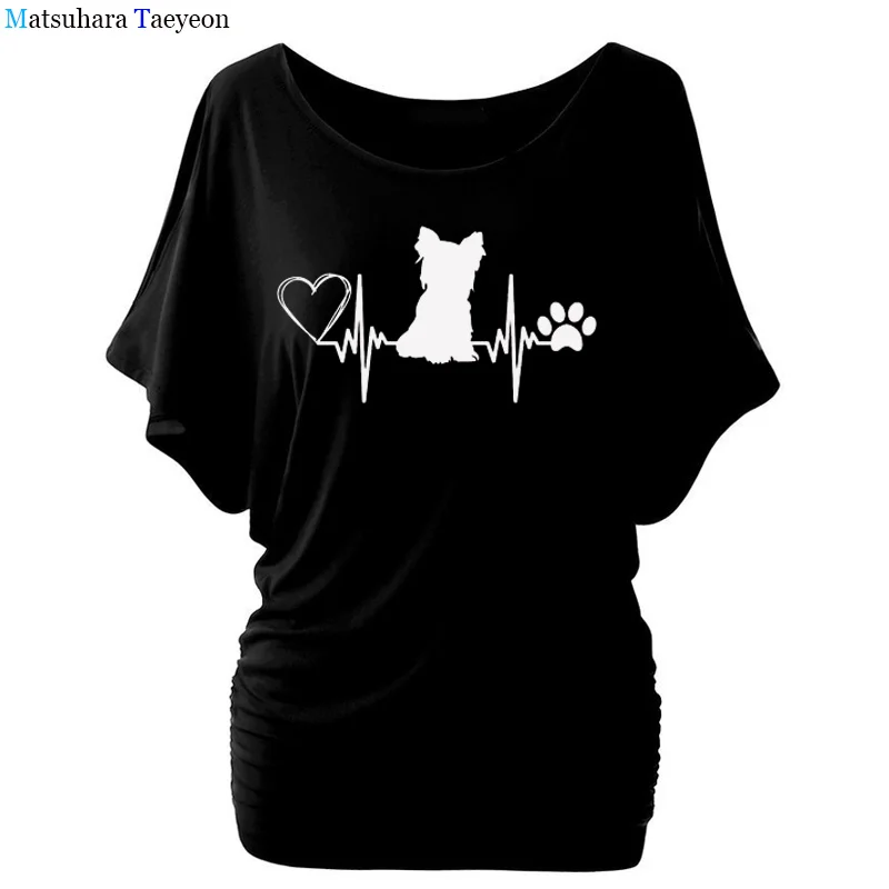 

Funny Dog Print Graphic T Shirt Short Sleeve O-Neck Cotton T-shirt Girls Tee Tops Woman Clothing 2020 New Loose Tee Shirt Female