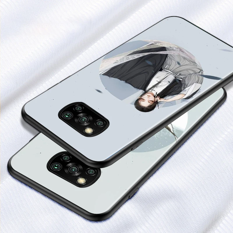 Black Cover Beauty of Chinese ink painting for Xiaomi Mi Mix 3 A3 A2 A1 Poco M3 M2 C3 X3 X2 NFC F2 F1 CC9 CC9E Pro Phone Case