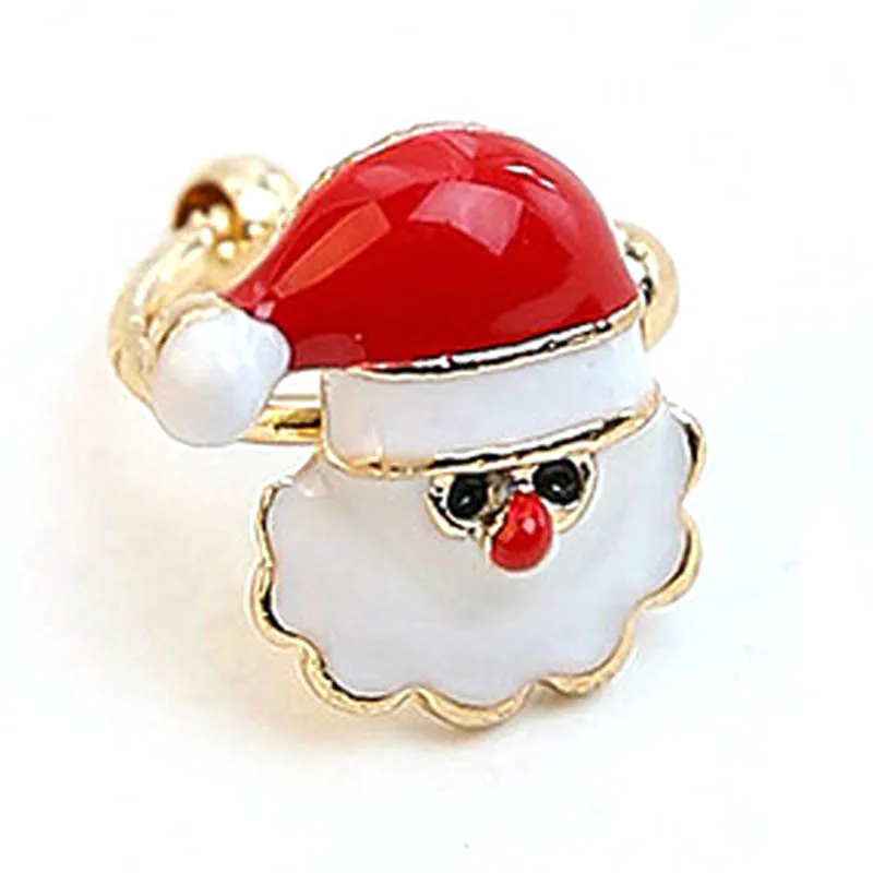 Style 24 Фирменный Новогодний подарок Санта Клаус сливовый олень белый бархатный шар Красный Кристалл Висячие серьги длинные серьги с подвесками для Рождества - Цвет: Style 24