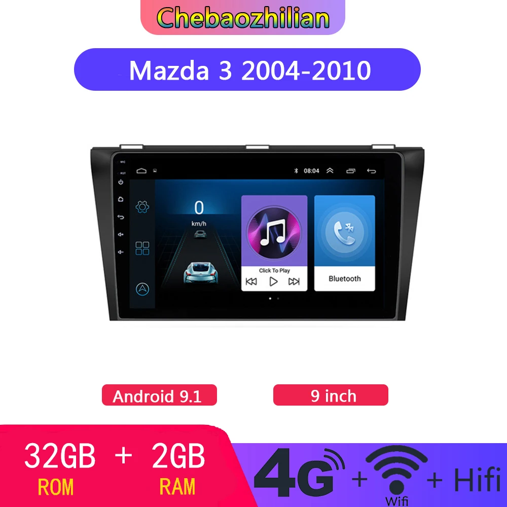 4G LTE Android 9 1 Автомобильный мультимедийный плеер GPS спутниковая навигация для Mazda 3