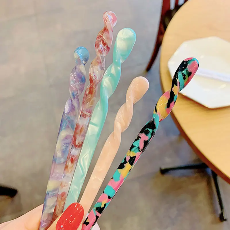 

Acetate Resin Chopstick Women Hair Clip Vintage Chinese Style Hair Sticks accesorios para el cabello