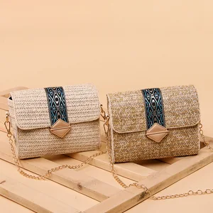 Simple and wild Beach straw bag New style women bag European style Small chain bag YT011 17X18X15cm