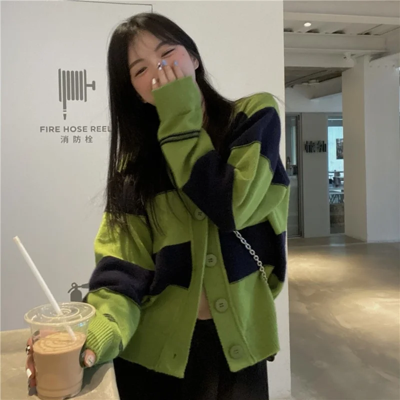 

Женская трикотажная одежда на весну и осень, свободная верхняя одежда, нежный и удобный свитер в стиле ретро для колледжа