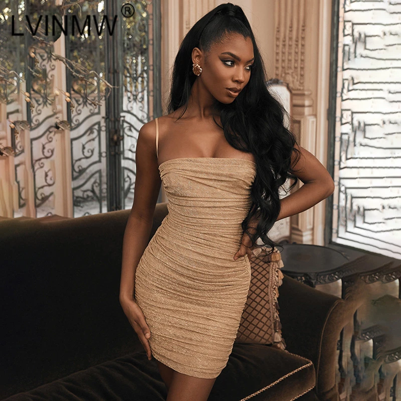 LVINMW сексуальное облегающее мини-платье на бретельках для вечеринки 2020 весеннее