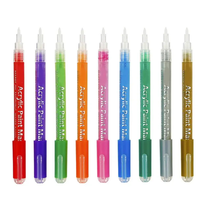 12/28 цветов моющиеся акриловые маркеры для рисования с тонким кончиком