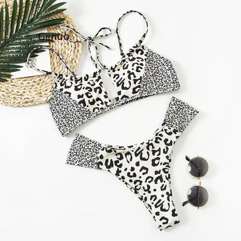 

2021 New Summer Bikini Women Swimwear Leopard Bikinis Sexy Biquini Swim Suit Push Up Female Beachwear Swimming Bikini Women