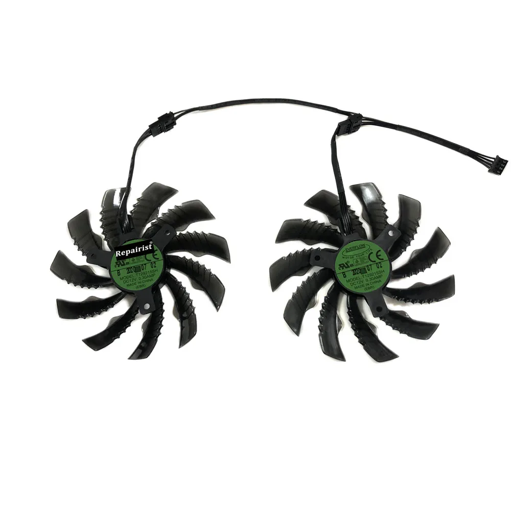 

2pcs/Set 95MM T129215SH GPU Cooler Graphics Cards Fans For Gigabyte RTX2070 GTX1660Ti GTX 1650 RTX 2060 2070 Replacement
