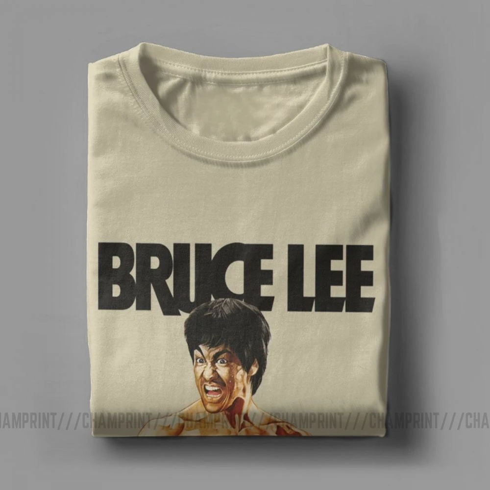 Мужская футболка Fist Of Fury Брюс Ли китайский хлопковый топ с коротким рукавом и